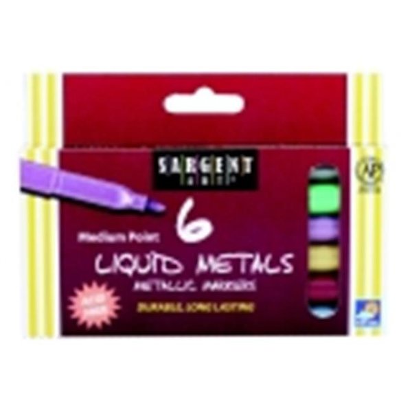 Sargent Art Sargent Art Liquid Metals Metallic Markers - Medium Point; Set - 6; Assorted Colors 410403